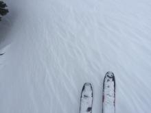 Wind loaded area on Andesite Ridge