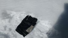 2 inches of surface wet snow. Rain crust below glove providing supportability.