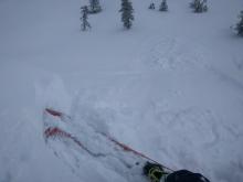 Small wind slab failure.