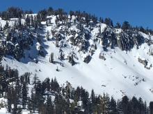 Minimal roller ball activity on E aspect, 9500', by early afternoon.