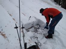 Pit location at 8,000', N aspect.