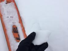 Crusts on windward slopes preventing wind transport of snow with moderate SW winds.