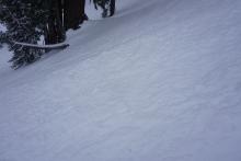 Very small loose dry on 40 degree east aspect 