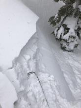 Small cornice collapse