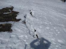 Signs of creep behind cornices.