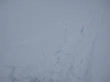 Minor cracking of wind slab.