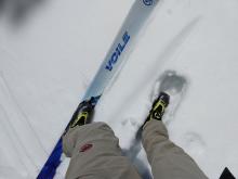 Boot top deep wet snow with a ski supportable but not boot supportable crust. 
