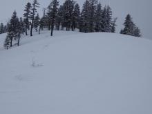 E winds were wrapping around scouring the ridge on to NW/N terrain.