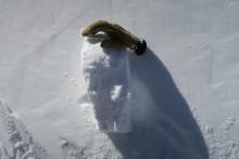 Thickness of wind slab (there were soft near surface facets below).