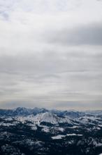 High clouds with occasional patches of blue sky. 