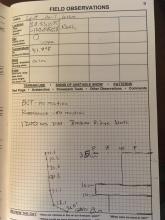 Field notes on the snow profile, the sintered faceted layer was quite firm, and well bonded