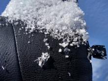 Snow surface mix of 4mm graupel and 10mm SH.