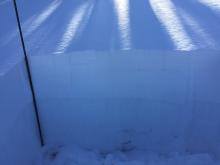 Distinct layers from top to bottom.