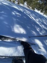 near surface faceting, about 3cms. Significantly deeper in other higher areas