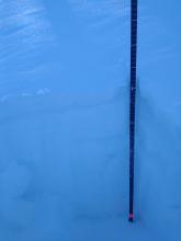 N aspect at 8,800' with 2 inches new snow on top of 3 inches of F+ hard near surface facets. Right side up snowpack below that.