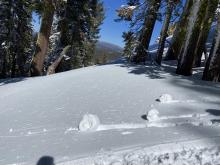 Roller balls on NW slope near 8,000'.