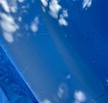 Some minor cracking in a drift of snow created by the NE winds near the summit of Rubicon.