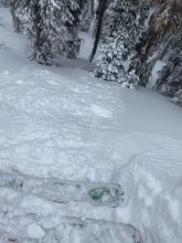 Ski kick on Flower Ridge