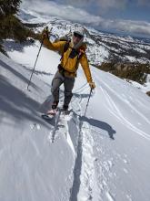 Unreactive wind slabs that only cracked when this close to an undercut.