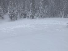 This wind slab was a part of about 700' of propagation that connected multiple paths together.