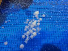 Graupel 3 mm to 5 mm.