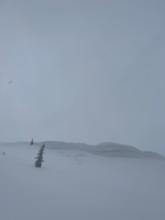 Several of the summit ridge cornices are quite large and some chunks have broken.