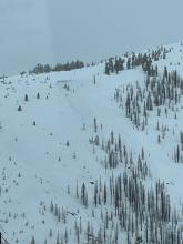 Crown visible near Peak 8002 across from Sierra At Tahoe