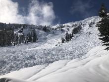 Cornice failure + wet slab 