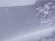 We found multiple density layer changes in the top 35cm including several graupel layers.