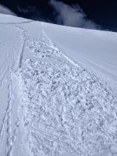 A test slope that didn't propagate wide, but ran downhill into low angle terrain