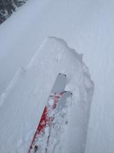 Small reactive wind slab failures.  