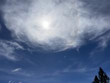 Passing cirrus clouds to start the day. 