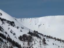 This recent avalanche had a flank that appeared more slab-like than loose 